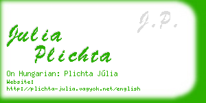 julia plichta business card